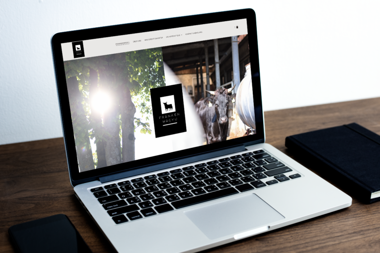 Franken-Wagyu-Website auf Laptop