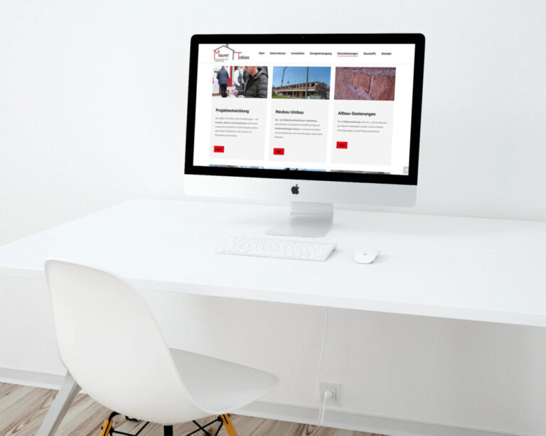 Website auf iMac