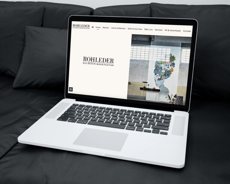 Rohleder-Website auf Laptop