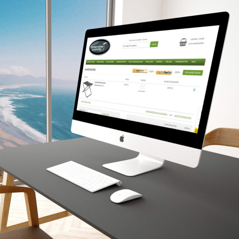 Onlineshop auf iMac