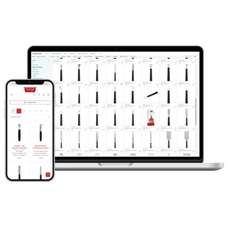 Kerzenshop auf Tablet und Smartphone