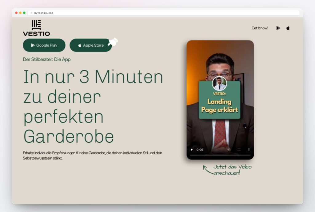 Website – MyVestio Referenz