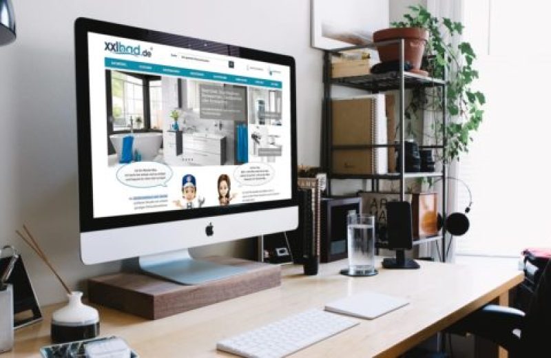 Website xxlbad.de auf iMac