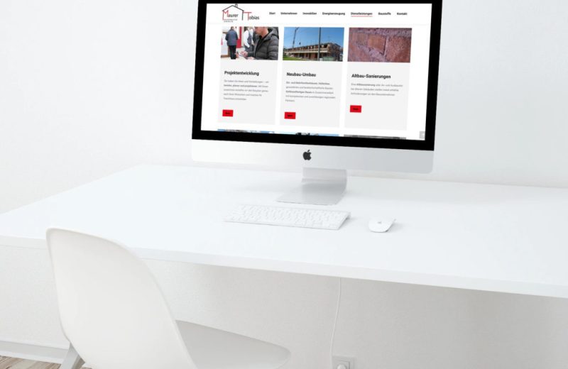 Website auf iMac