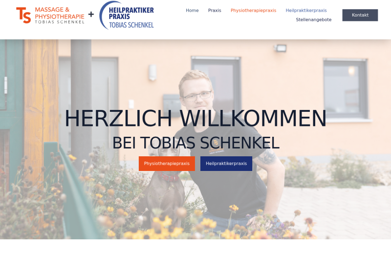 Praxisteam Schenkel website – homepage