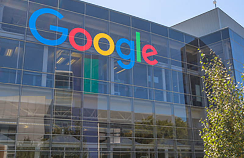 Google-Bürogebäude mit Logo