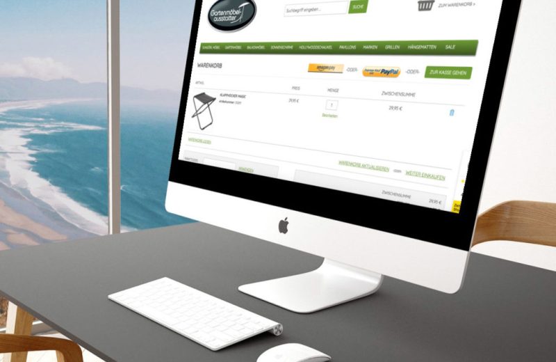 Onlineshop auf iMac