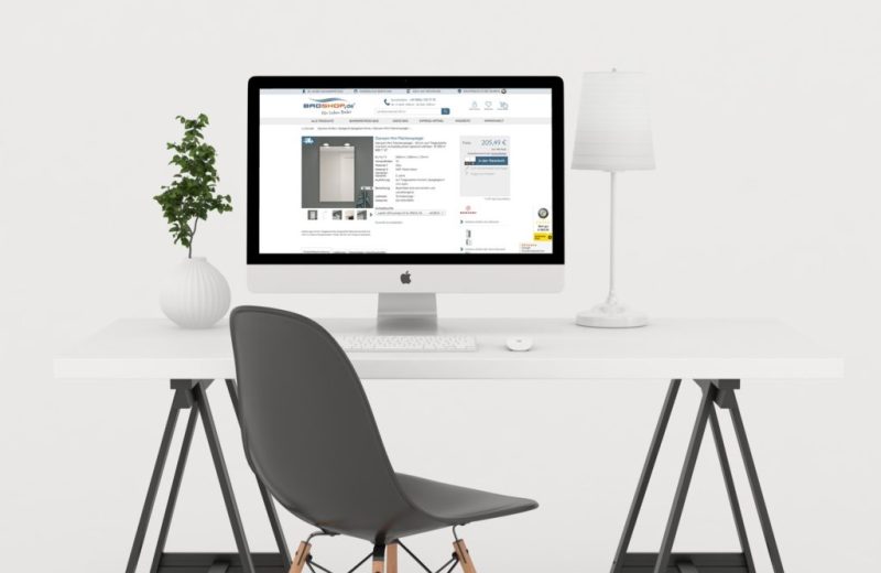 Onlineshop auf Monitor