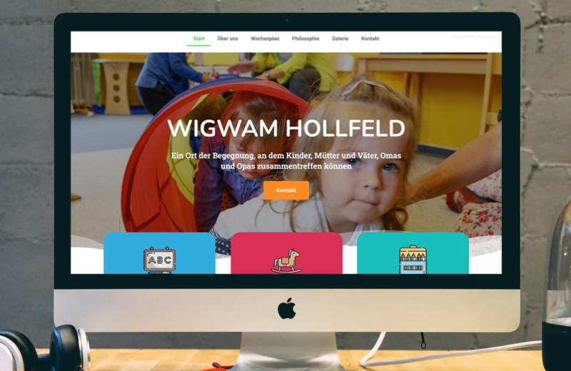 Website Wigwam Hollfeld auf iMac